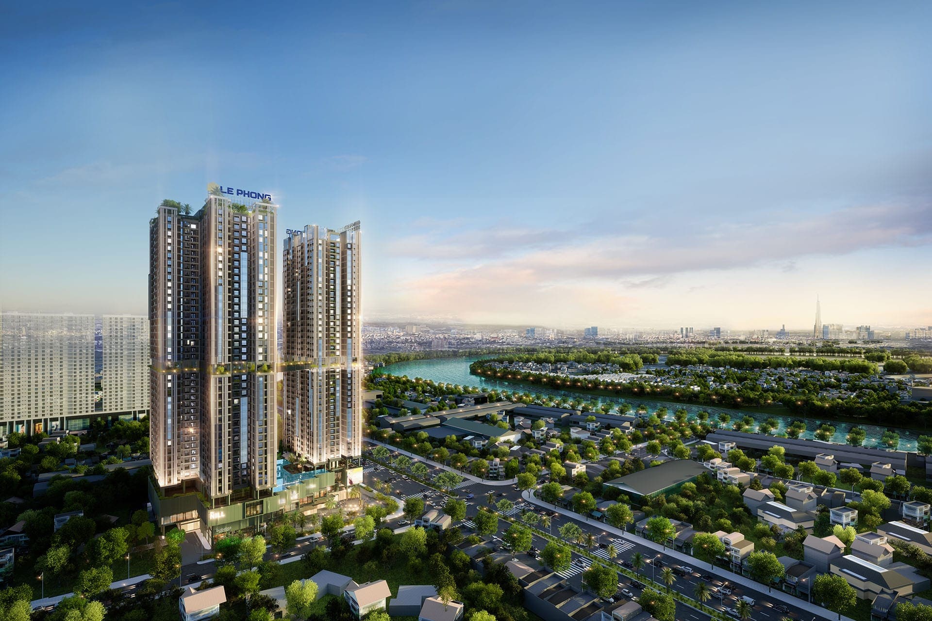 Phỏi cảnh tỏng thể dự án the emerald boulevard